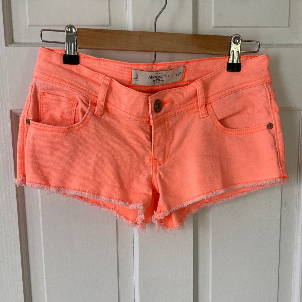 Neon orange shorts